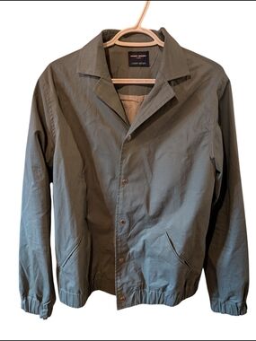 Men’s Olive Green Casual Button Jacket